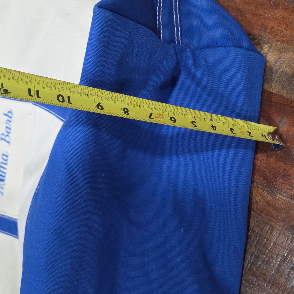 LARGE Lands End Blue and White Canvas Tote Bag - Picture 11 of 11